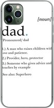 Geschikt voor iPhone 11 Pro Max hoesje - Spreuken - Papa definitie - Quotes - Dad - Siliconen Telefoonhoesje