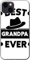 Geschikt voor iPhone 13 hoesje - Opa - Quotes - Best grandpa ever - Spreuken - Siliconen Telefoonhoesje