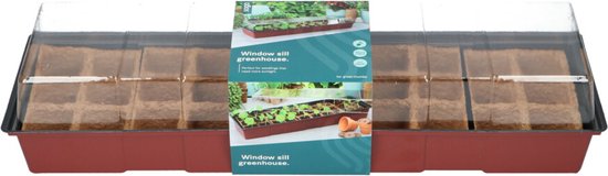 SOGO - Vensterbank kweekkas - inclusief 30 turfpotjes