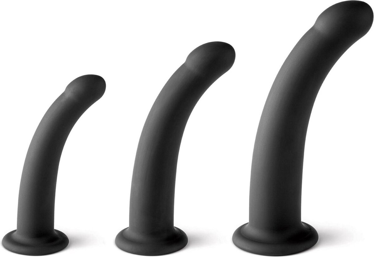 Goedkoopste Virgite - Dildo Set Voor Universeel Strap-on Harnas - Zwart