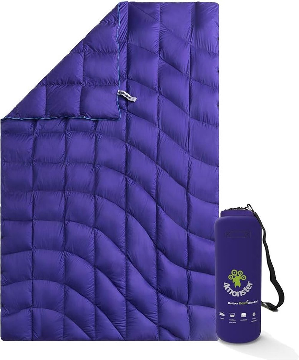 donsdeken, ultralicht voor camping, compacte reisdeken, dekbed, warm zacht, Golfpaars