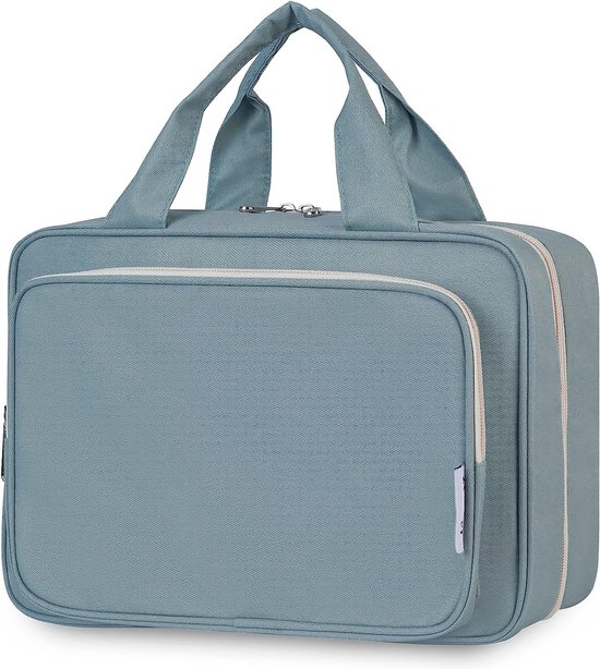 Hangende toilettas-make-up tas zwart-grijs 27 cm heren-dames - Mode accessoires kopen? | Korting tot 69