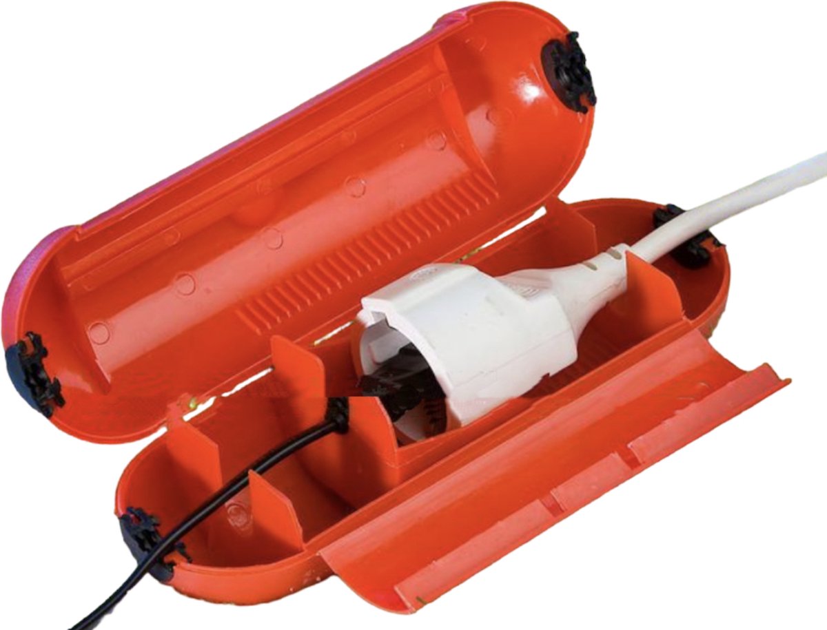 PD® Stekkerdoos / Stekkerbox / Veiligheidsbox - Rood - Optimale bescherming en betrouwbaarheid voor jouw tuinstekkers, spatwaterdicht en geschikt voor buitengebruik!