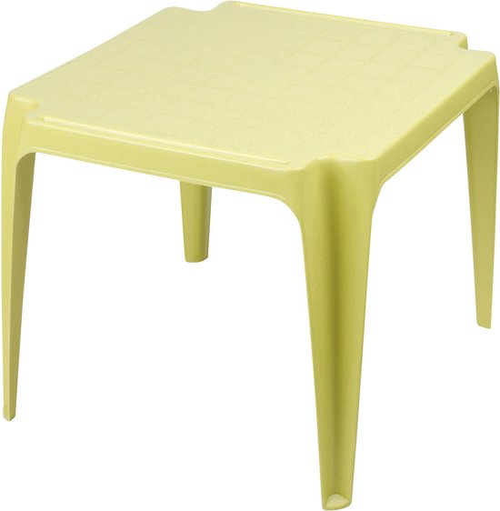 Table enfant Sunnydays - vert - plastique - extérieur/intérieur - L56 x W51 x H44 cm - Tables d'appoint