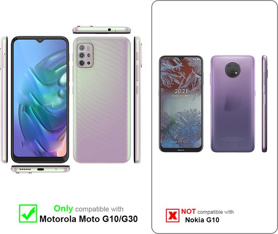 Cadorabo Hoesje geschikt voor Motorola MOTO G10 / G30 in APPEL ROOD - Beschermhoes met magnetische sluiting, standfunctie en kaartvakje Book Case Cover Etui