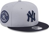 New York Yankees Cap - Team Side Patch - Limited Edition - Maat S/M Verstelbaar - Snapback - 9Fifty - Grijs - New Era Caps - NY Pet Heren - NY Pet Dames - Petten