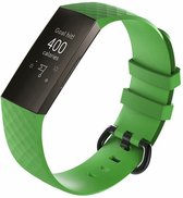 Strap-it Siliconen bandje - geschikt voor Fitbit Charge 3 / Fitbit Charge 4 - groen - Maat: Maat L