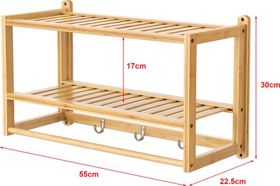 Wandmontage Dubbeldeks Geen Boren Gaten Badkamer S Wandhouder Plank Voor Keuken Organisator Metalen Opslag Hoekrek