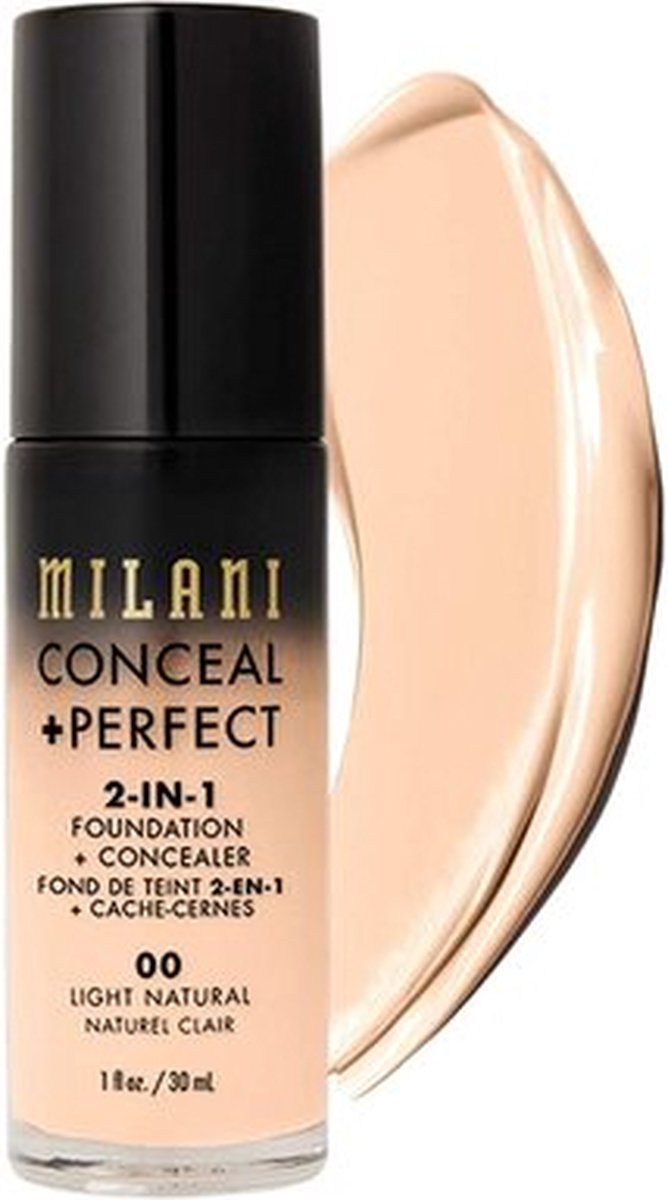 Milani - Conceal + Perfect - 2 in1 - Foundation & Concealer - 00 - Light Natural - 30 ml