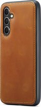 Casemania Hoesje Geschikt voor Samsung Galaxy A54 Sienna Brown - Lederen Back Cover