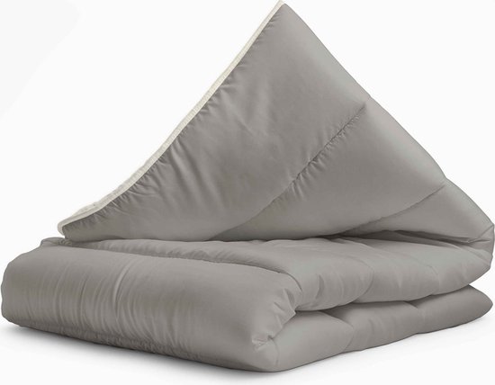 Zelesta Royalbed Light Tender grey & Cream 200x200cm �- Dekbed zonder overtrek - Wasbaar hoesloos dekbed - Bedrukt dekbed - Zomerdekbed�