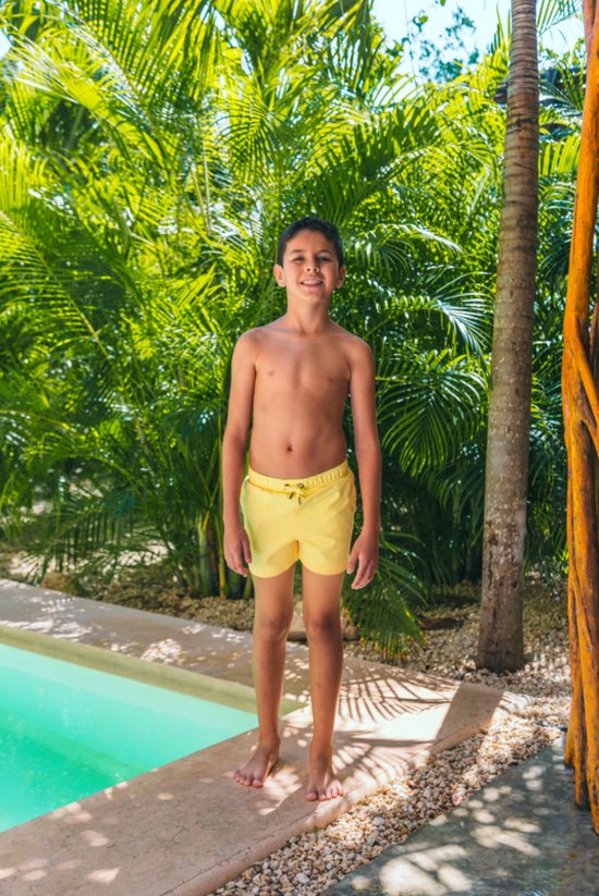 Sea'sons- Kids-Swimshort Solid -Orange Yellow - Maat 128/134