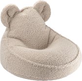Wigiwama Zitzak Bear - Biscuit - beanbag teddy - uitwasbare hoes - fluffy zitzak knuffelen - zitzak kinderen - kinder zitzak