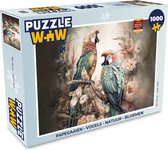 Puzzel Papegaaien - Vogels - Natuur - Bloemen - Legpuzzel - Puzzel 1000 stukjes volwassenen