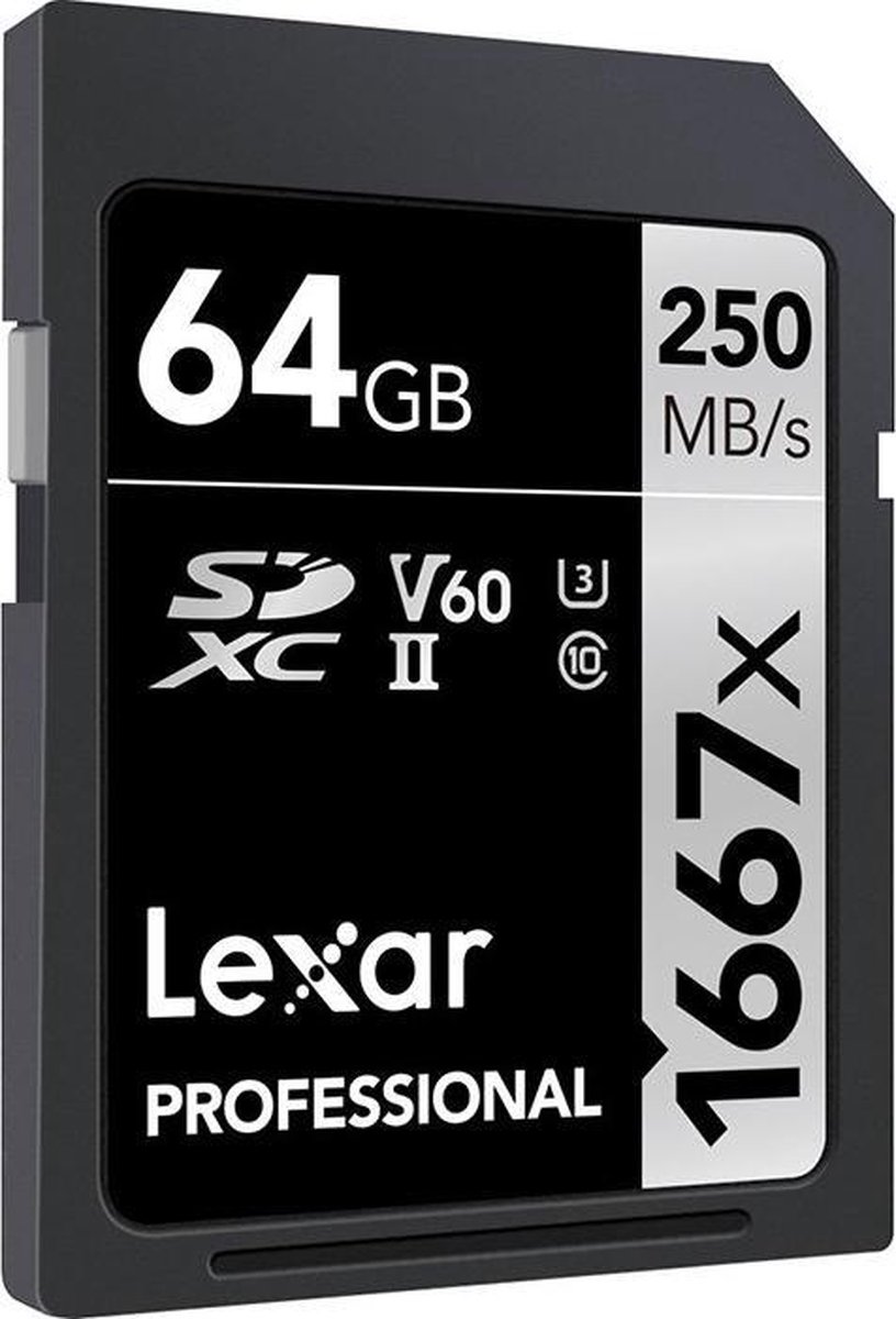 LEXAR Carte SDXC 64 Go 1667X Professional 250 Mo/s Classe 10 UHS-II U3
