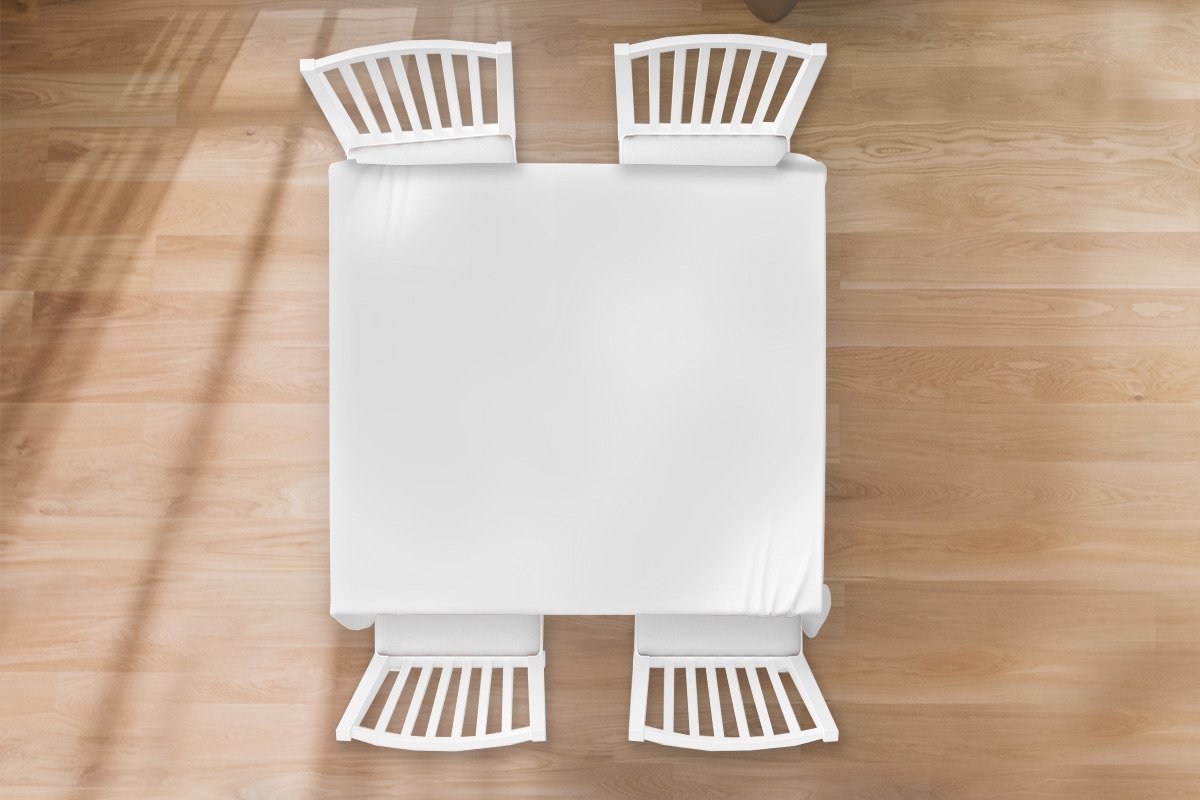 Tafelkleed - Tafellaken - 100x100 cm - Wit - Kleuren - Neutraal - Binnen en Buiten