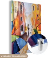 MuchoWow® Peinture sur Verre - Abstrait - Art - Peinture - Couleurs - 90x120 cm - Peintures sur Verre Acrylique - Photo sur Glas