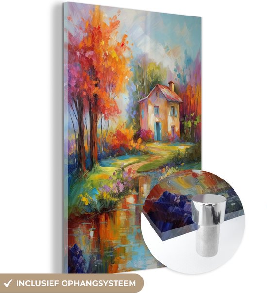 MuchoWow® Peinture sur Verre - Paysage - Coloré - Peinture à l'Huile - Art  - 60x90 cm... | bol.com