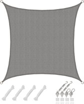 3x3 UV Zonnezeil Vierkant - Luchtdoorlatend Tuinzeil - Schaduwdoek met Stalen Bevestiging