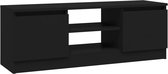 vidaXL - Tv-meubel - met - deur - 102x30x36 - cm - zwart