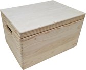4 Stuks Voordeelpack - Playwood - Houten opbergkist met klepdeksel 40cm x 30cm. x 23cm