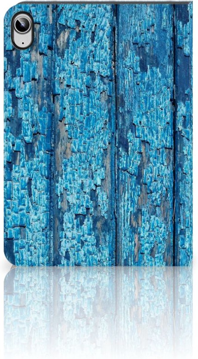 iPad (2022) 10.9 Tablet Book Cover Wood Blue