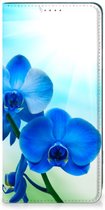 Stand Case met foto Nokia G22 Telefoonhoesje Orchidee Blauw