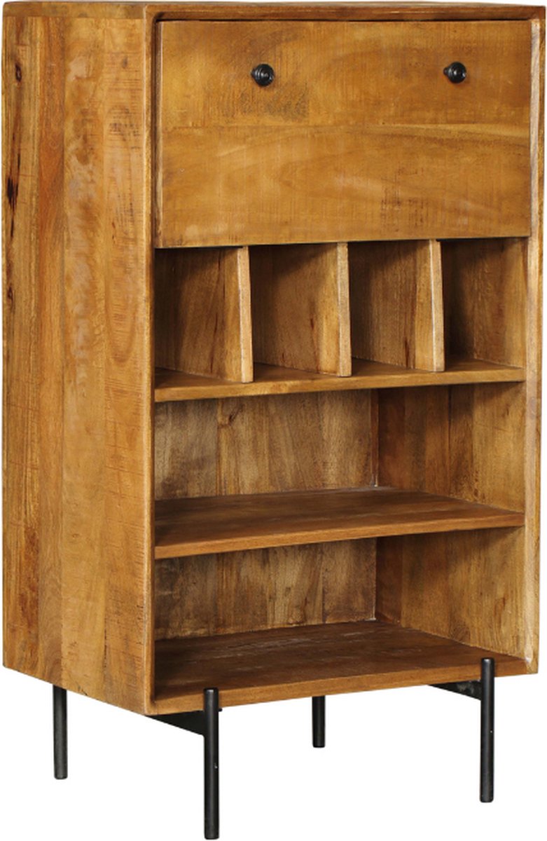 Meubels4nu - Wijnkast Portland - Wandkast - Mangohout - 60x105 - Opbergkast - Snelle levering