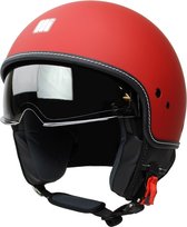 Coccinelle Motocubo | casque jet avec visière | rouge mat | scooter et cyclomoteur | taille L.