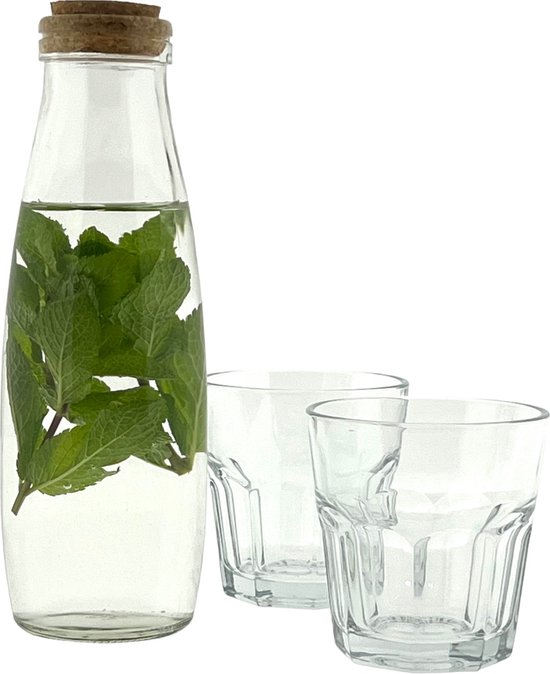 Melkfles met kurk - Ideaal voor o.a. Bed & Breakfast of Horeca - waterfles Melkfles of sapfles - 500ml - 6 Stuks van Bo-Camp — afbeelding 3
