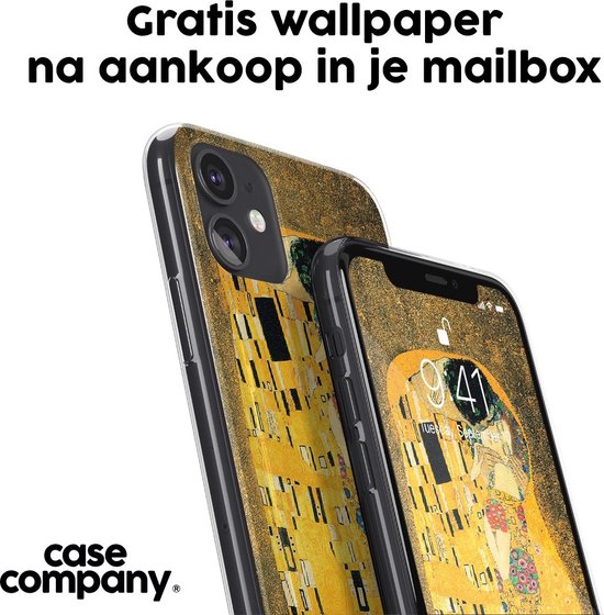 Case Company® - Coque Samsung Galaxy A54 avec cordon - Der Kuss - Coque de téléphone avec cordon Zwart - Protection sur tous les côtés et sur le bord de l'écran