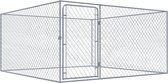 vidaXL-Hondenkennel-voor-buiten-2x2x1-m-gegalvaniseerd-staal