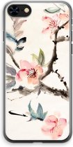 Case Company® - Hoesje geschikt voor iPhone 8 hoesje - Japanse bloemen - Soft Cover Telefoonhoesje - Bescherming aan alle Kanten en Schermrand
