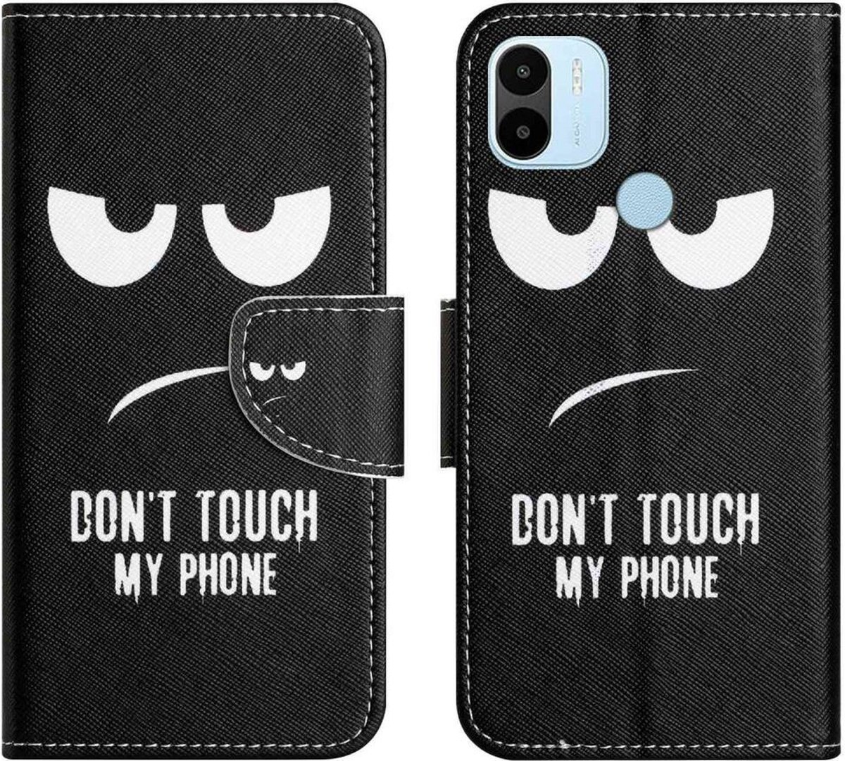 Xiaomi Redmi A1 / A2 Hoesje Portemonnee Book Case Don't Touch Print