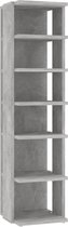 vidaXL-Schoenenkast-27,5x27x102-cm-bewerkt-hout-betongrijs