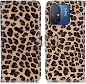 Xiaomi Redmi 12C Hoesje Portemonnee Book Case Luipaard Print