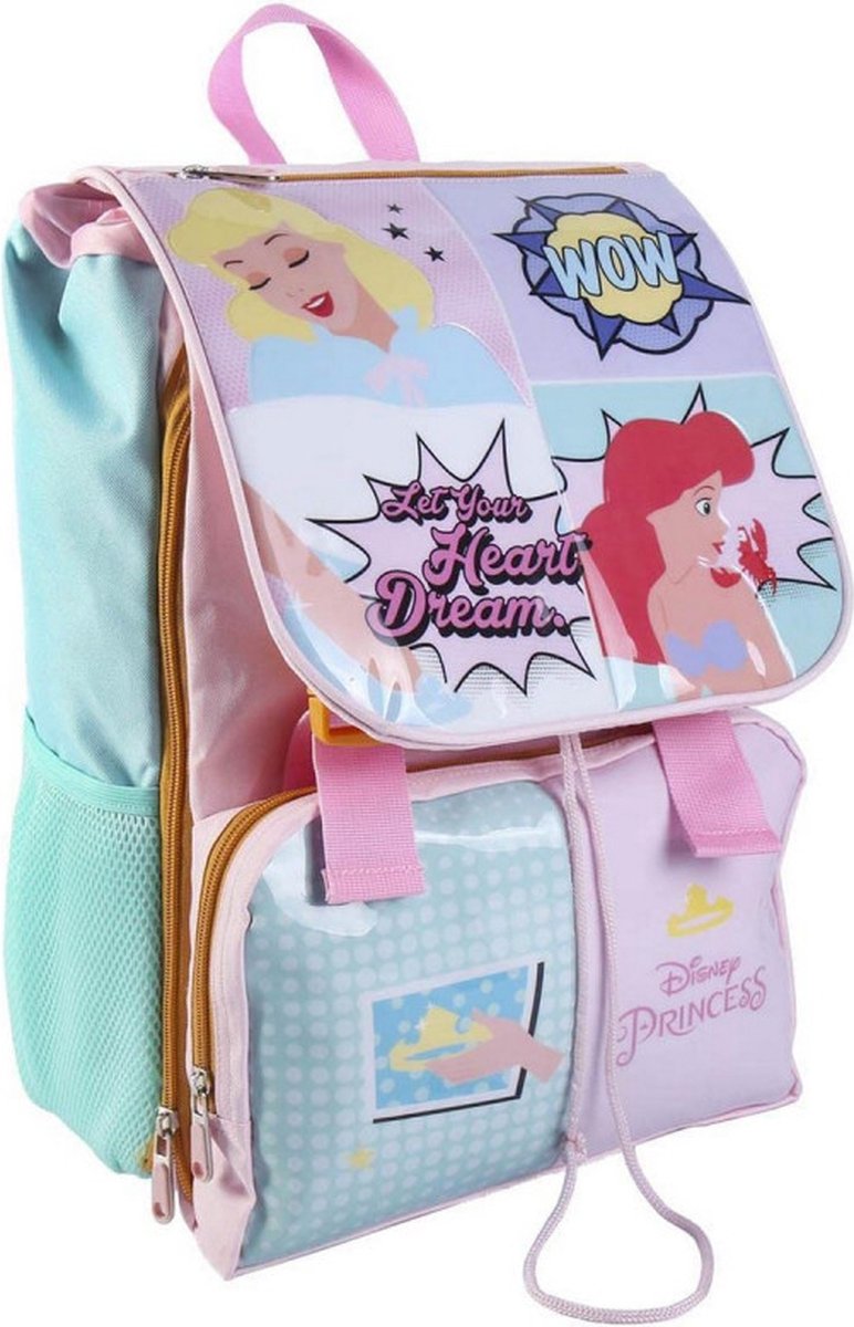 Schooltas Princesses Disney Roze, Multicolor (28,5 x 15 x 41 cm)