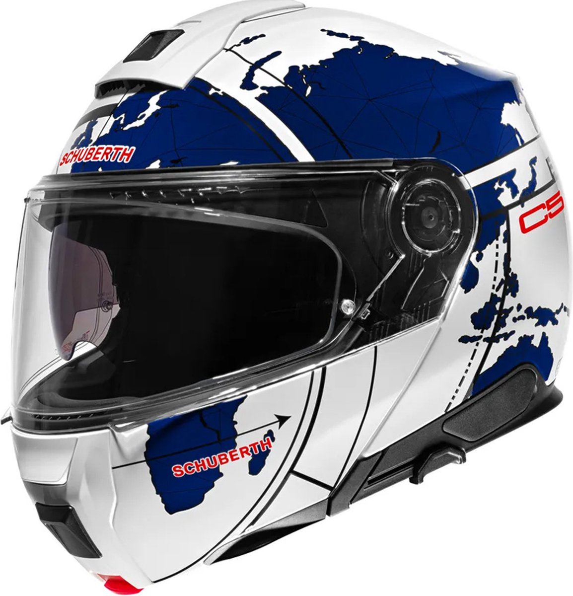 Schuberth C5 Globe White Blue L - Maat L - Helm