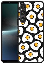 Cazy Hoesje Zwart geschikt voor Sony Xperia 1 V Eitje