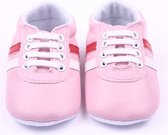 Roze pu leren sneakers - Kunstleer - Maat 19/20 - Zachte zool - 6 tot 12 maanden