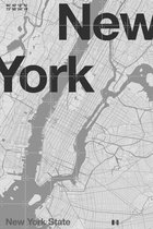 IXXI New York Map - Wanddecoratie - Abstract - 120 x 180 cm