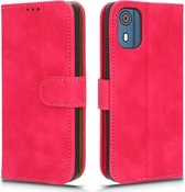 Coverup Book Case - Geschikt voor Nokia C02 Hoesje - Roze