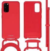 iMoshion Hoesje Geschikt voor Samsung Galaxy S20 Hoesje Met Koord - iMoshion Color Backcover met afneembaar koord - Rood