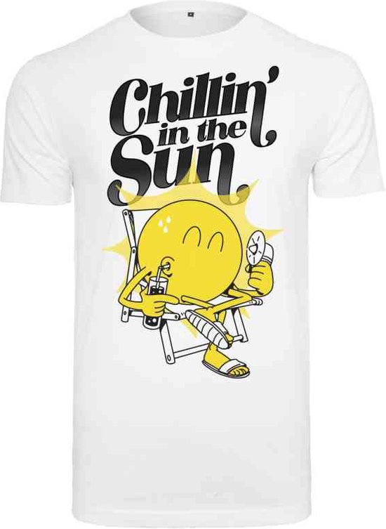 Mister Tee - Chillin' the Sun Heren T-shirt - S - Wit