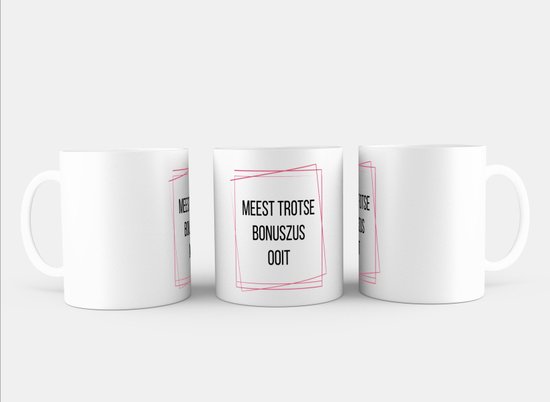 Akyol - tasse à café la plus fière sœur bonus de tous les temps - tasse à thé - sœur - sœur bonus fière - cadeau d'anniversaire - anniversaire - cadeau - cadeau pour sœur - articles sœur - cadeau - cadeau - cadeau - contenu 350 ML