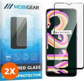 Mobigear Screenprotector geschikt voor Realme C21Y Glazen | Mobigear Premium Screenprotector - Case Friendly - Zwart (2-Pack)