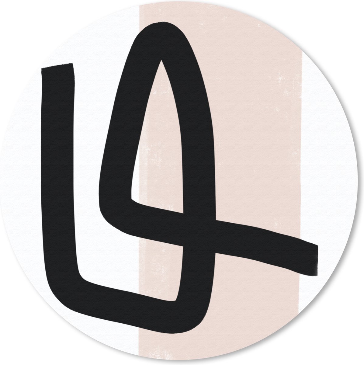 Muismat rond 30x30 cm - Mousepad Abstract - Pastel - Roze - Ronde muismatten