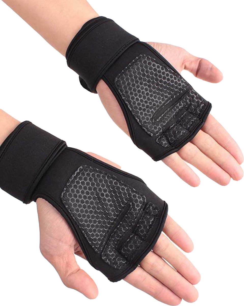 Ervaar ultiem comfort en grip met onze fitness handschoenen met licht gewicht - Zwart-l