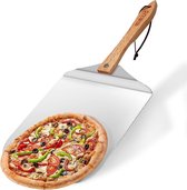 Aluminium pizzaschep, opvouwbare handgreep, pizzaschuiver voor de keuken, barbecue, bakken van zelfgemaakte pizzabrood (30,5 x 35,5 cm)