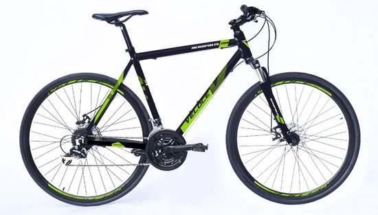 Vélo pour homme à 21 vitesses - Vélo de route - Vélo de ville 28 pouces - Taille de cadre 50cm - Zwart/ vert